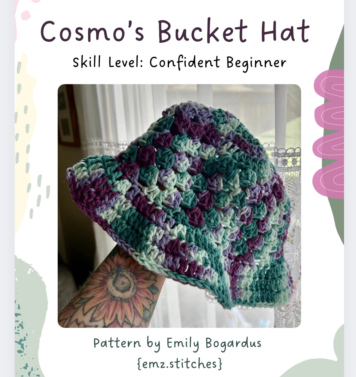 Crochet Pattern - Cosmo's Bucket Hat - PDF Crochet Pattern